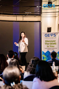 GEMS trainer speaking at a professional development workshop